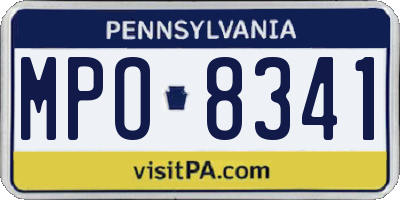PA license plate MPO8341
