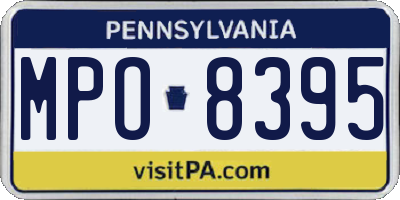 PA license plate MPO8395