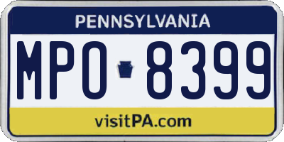 PA license plate MPO8399