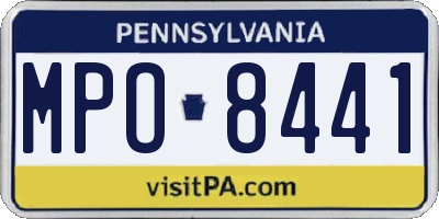 PA license plate MPO8441