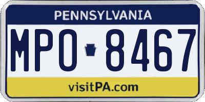 PA license plate MPO8467