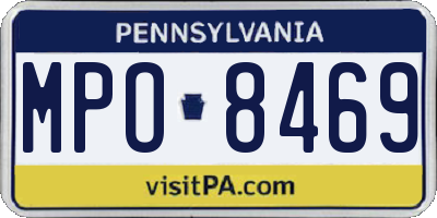 PA license plate MPO8469