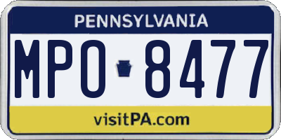 PA license plate MPO8477