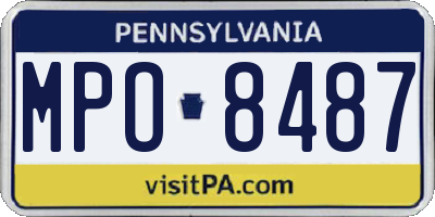 PA license plate MPO8487