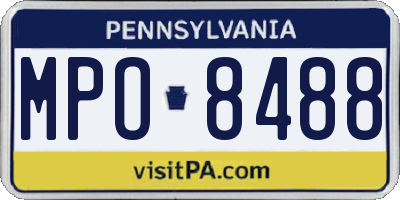 PA license plate MPO8488