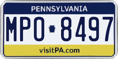 PA license plate MPO8497