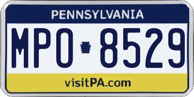 PA license plate MPO8529