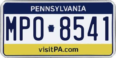 PA license plate MPO8541