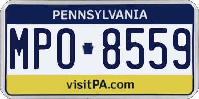 PA license plate MPO8559