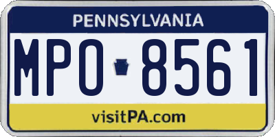 PA license plate MPO8561