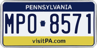 PA license plate MPO8571