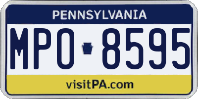 PA license plate MPO8595