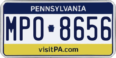 PA license plate MPO8656