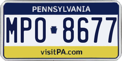 PA license plate MPO8677