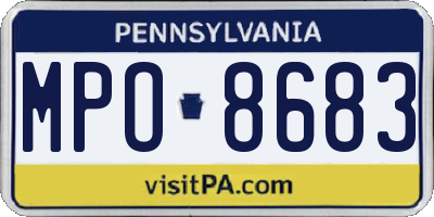 PA license plate MPO8683