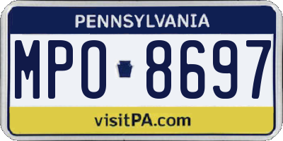 PA license plate MPO8697
