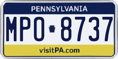 PA license plate MPO8737