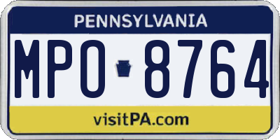 PA license plate MPO8764