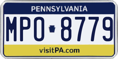 PA license plate MPO8779