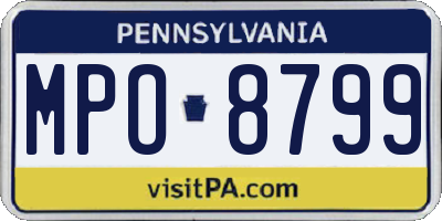 PA license plate MPO8799