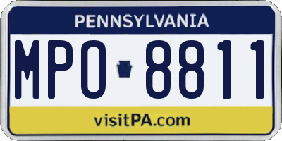 PA license plate MPO8811