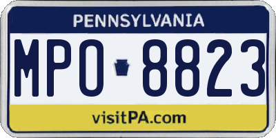 PA license plate MPO8823