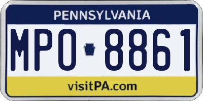 PA license plate MPO8861
