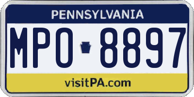 PA license plate MPO8897