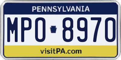 PA license plate MPO8970