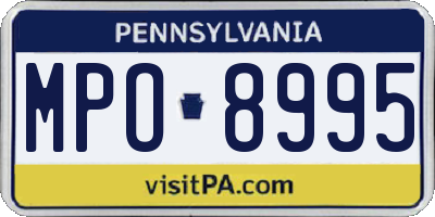 PA license plate MPO8995