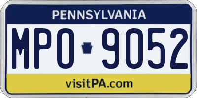 PA license plate MPO9052
