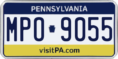 PA license plate MPO9055