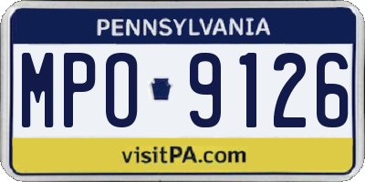 PA license plate MPO9126