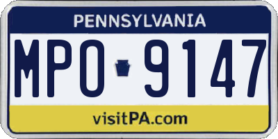 PA license plate MPO9147