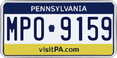 PA license plate MPO9159