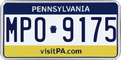 PA license plate MPO9175