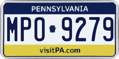 PA license plate MPO9279