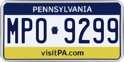 PA license plate MPO9299