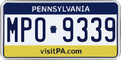 PA license plate MPO9339