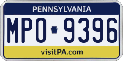 PA license plate MPO9396