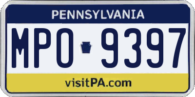 PA license plate MPO9397