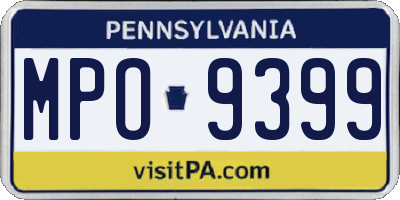 PA license plate MPO9399