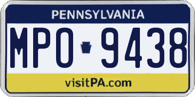 PA license plate MPO9438
