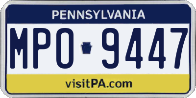 PA license plate MPO9447
