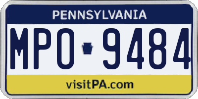 PA license plate MPO9484