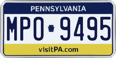 PA license plate MPO9495
