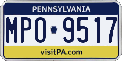 PA license plate MPO9517