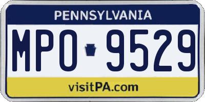 PA license plate MPO9529
