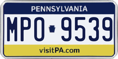 PA license plate MPO9539