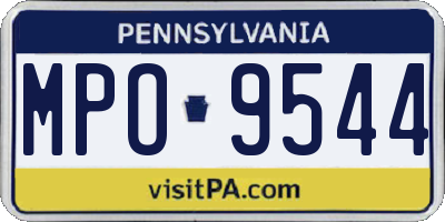 PA license plate MPO9544